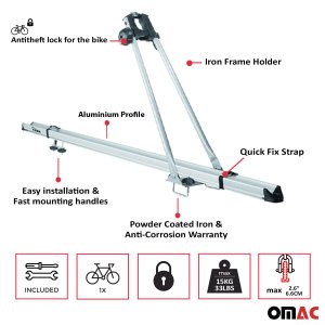 RAM Promaster Bike Carrier + Roof Racks Set - Omac - CYKLO PRO ALU - Silver - 2014 RAM Promaster Bike Carrier + Roof Racks Set - Omac - CYKLO PRO ALU - Silver - 2014